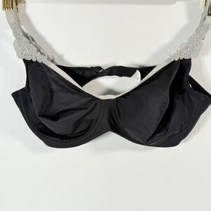 Rosa Faia Alicia Black Full Coverage Underwire‎ Bra D32 whimsigoth y2k coquette